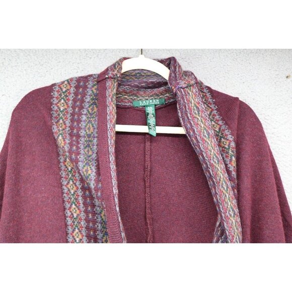 Lauren Ralph Lauren Sleeveless Open Front Cardigan-Lamb's Wool Cashmere-S-NWT - Picture 4 of 13